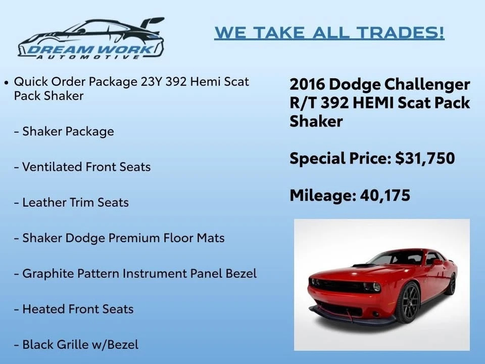 2016 Dodge Challenger SRT8 & 392 3rd Gen - Image 2 of 20
