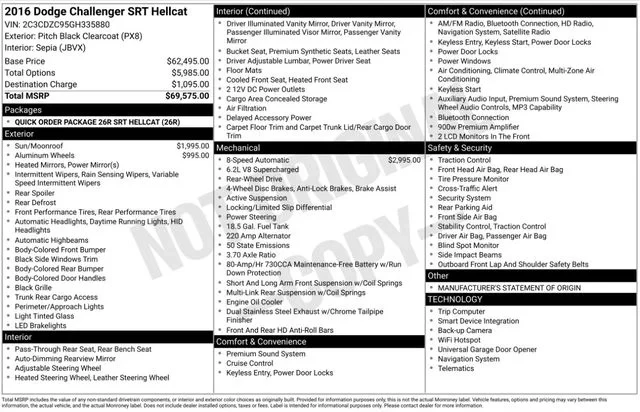 2016 Dodge Challenger SRT Hellcat 3rd Gen - Image 2 of 20