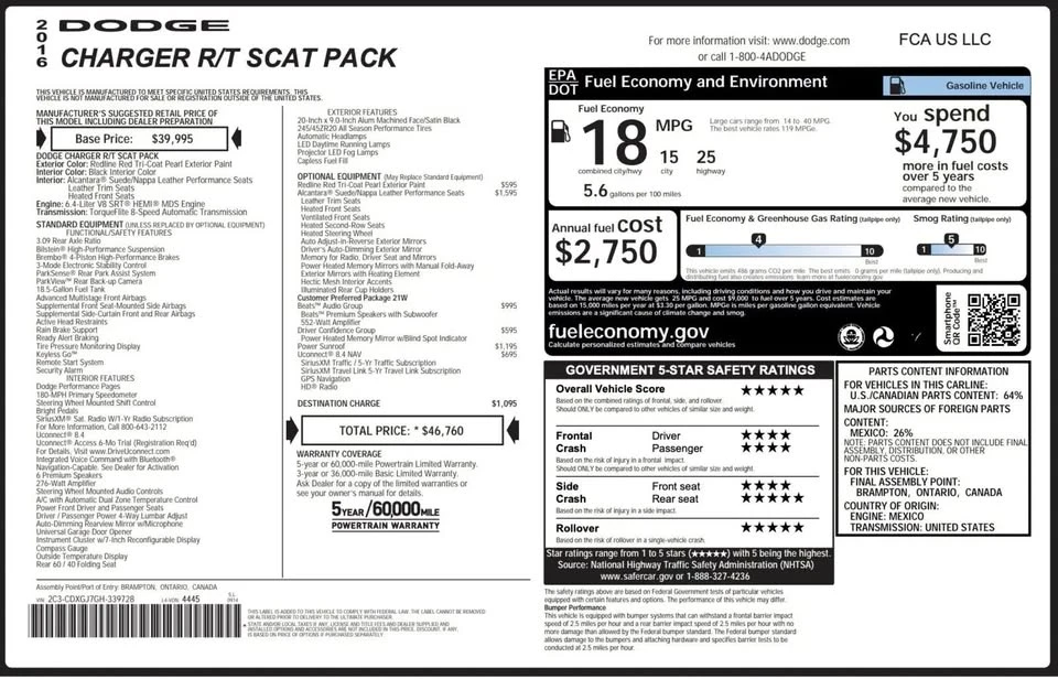 2016 Dodge Charger SRT & 392 7th Gen - Image 4 of 17