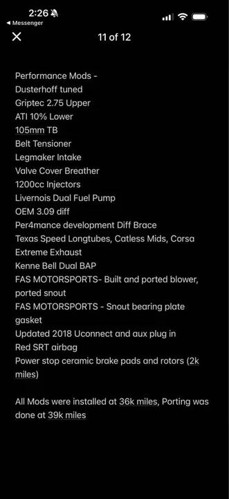 2016 Dodge Charger SRT Hellcat 7th Gen - Image 8 of 11