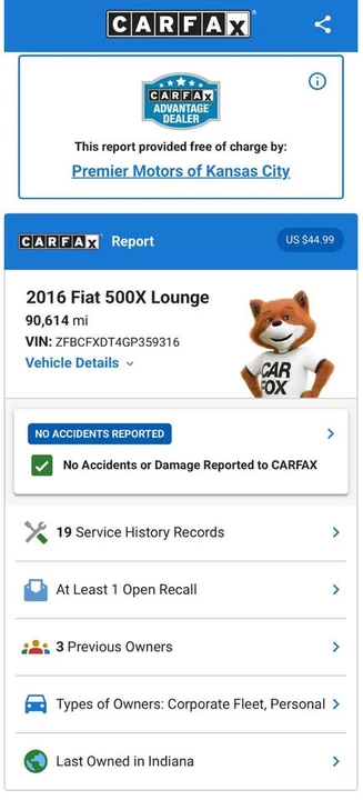2016 Fiat 500 - Image 20 of 21