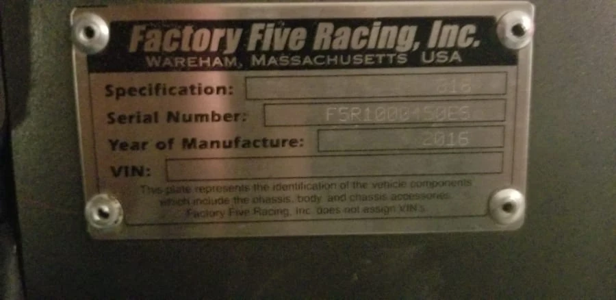2016 Factory Five 818 - Image 12 of 12