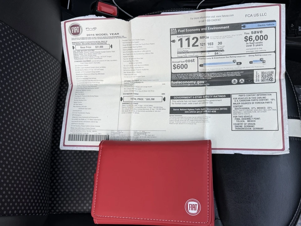 2016 Fiat 500e - Image 18 of 19