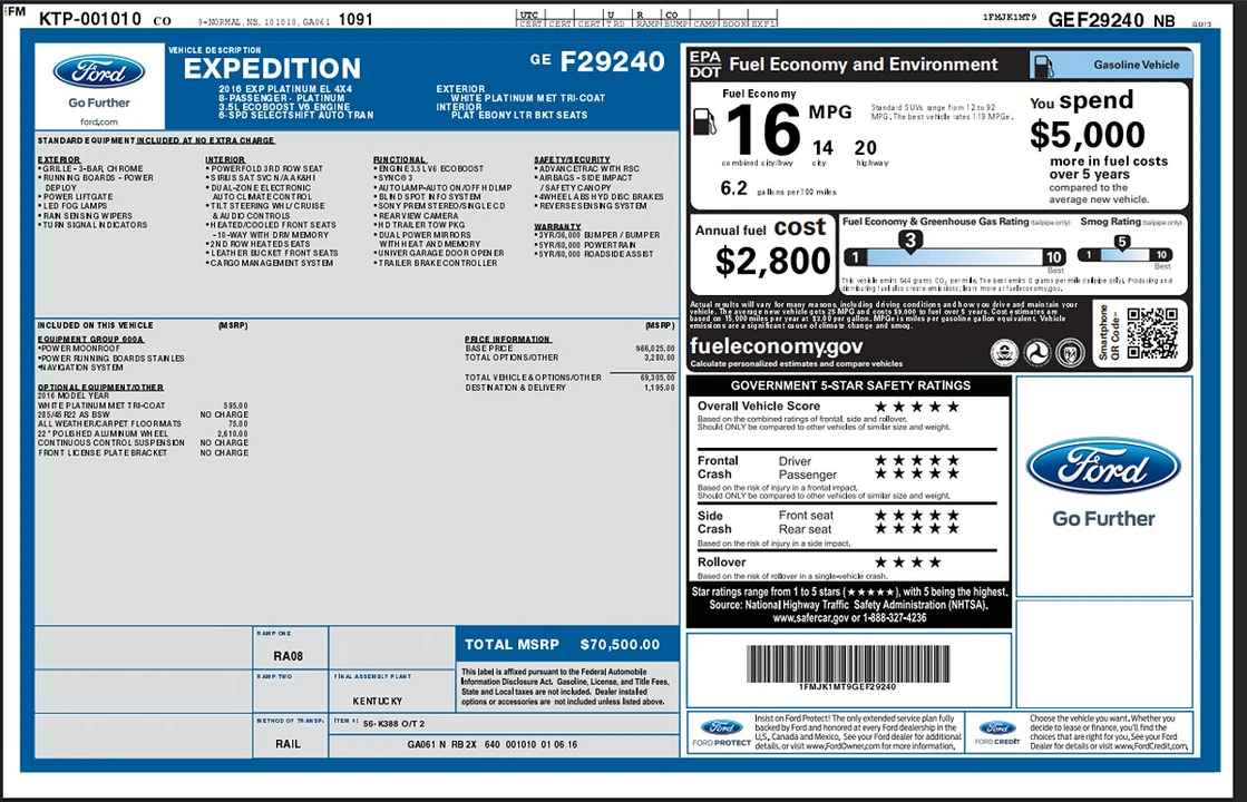 2016 Ford Expedition 3rd Gen - Image 8 of 12