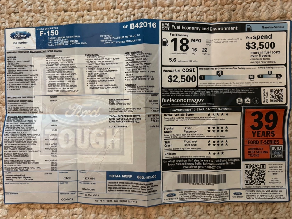 2016 Ford F-150 13th Gen - Image 31 of 31