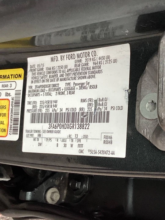 2016 Ford Fusion 2nd Gen - Image 16 of 21