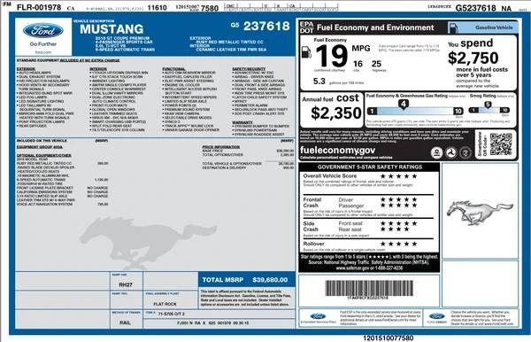 2016 Ford S550 Mustang - Image 18 of 18