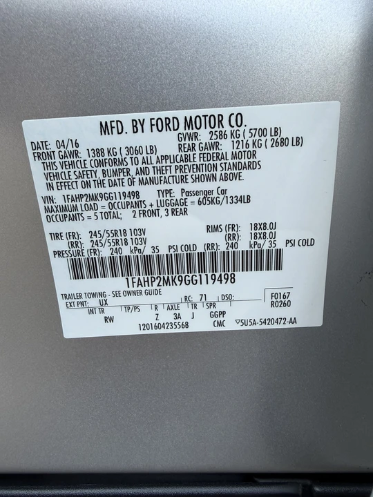 2016 Ford Taurus 6th Gen - Image 27 of 31