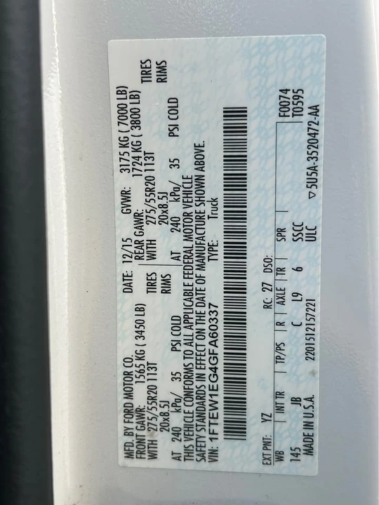 2016 Ford F-150 13th Gen - Image 20 of 20