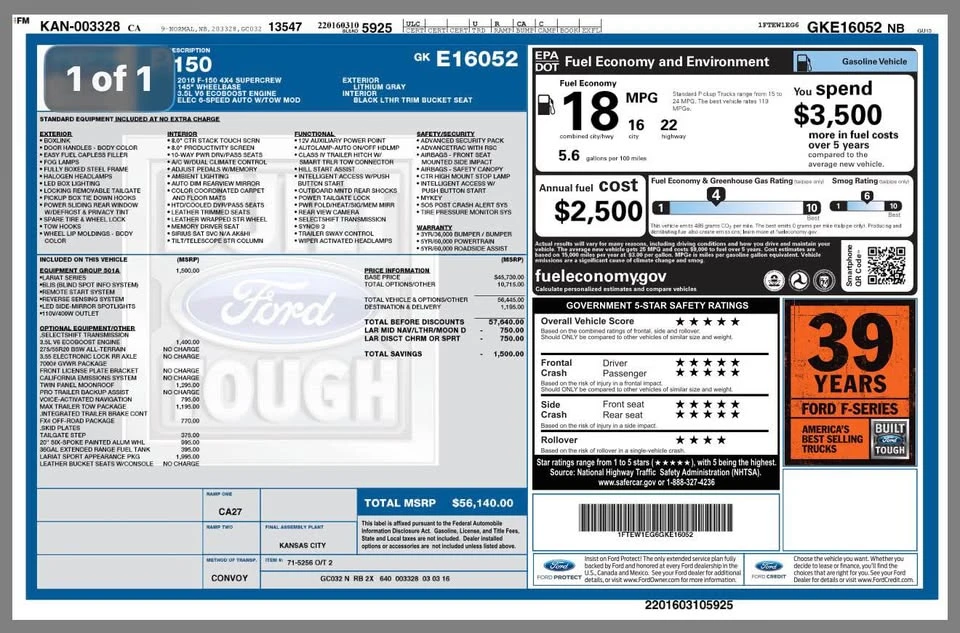 2016 Ford F-150 13th Gen - Image 2 of 6