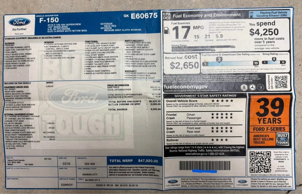 2016 Ford F-150 13th Gen - Image 14 of 14