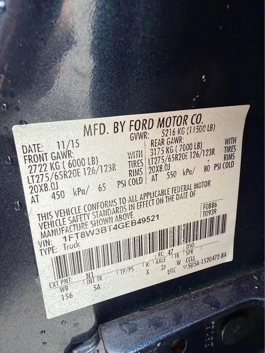 2016 Ford Super Duty 3rd Gen - Image 14 of 14