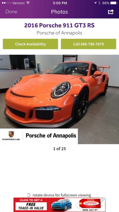 2016 Porsche 991 GT3 RS - Image 2 of 9