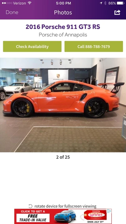2016 Porsche 991 GT3 RS - Image 3 of 9