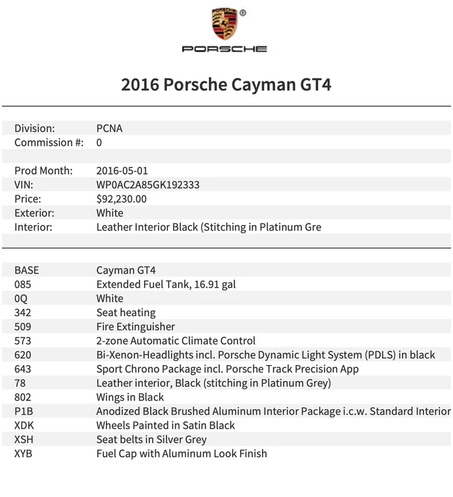 2016 Porsche 981 Cayman GT4 - Image 18 of 22