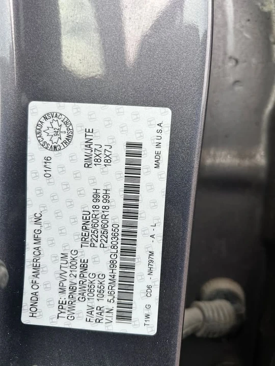 2016 Honda CR-V 4th Gen - Image 16 of 16