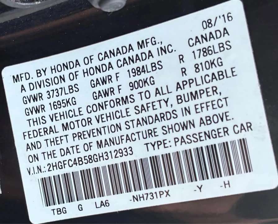 2016 Honda Civic 10th Gen - Image 12 of 12