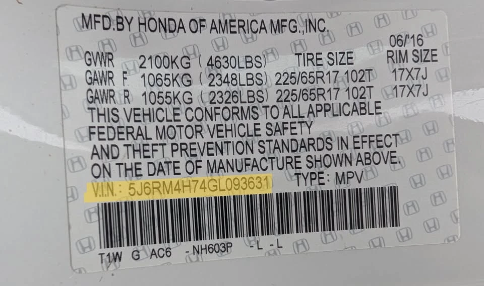 2016 Honda CR-V 4th Gen - Image 14 of 14