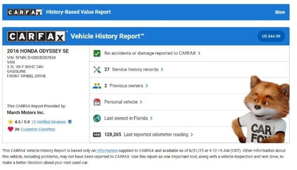 2016 Honda Odyssey - Image 16 of 16