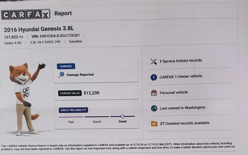 2016 Hyundai Genesis - Image 18 of 20