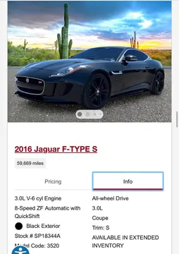 2016 Jaguar F-TYPE S Coupe 2D