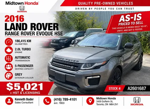 2016 Land Rover Range Rover Evoque HSE