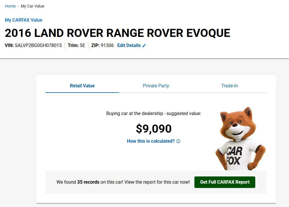 2016 Land Rover Range Rover Evoque 1st Gen - Image 17 of 17
