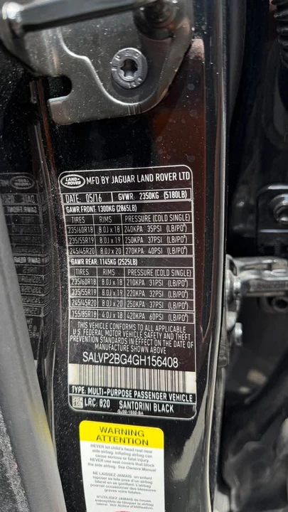 2016 Land Rover Range Rover Evoque 1st Gen - Image 13 of 15