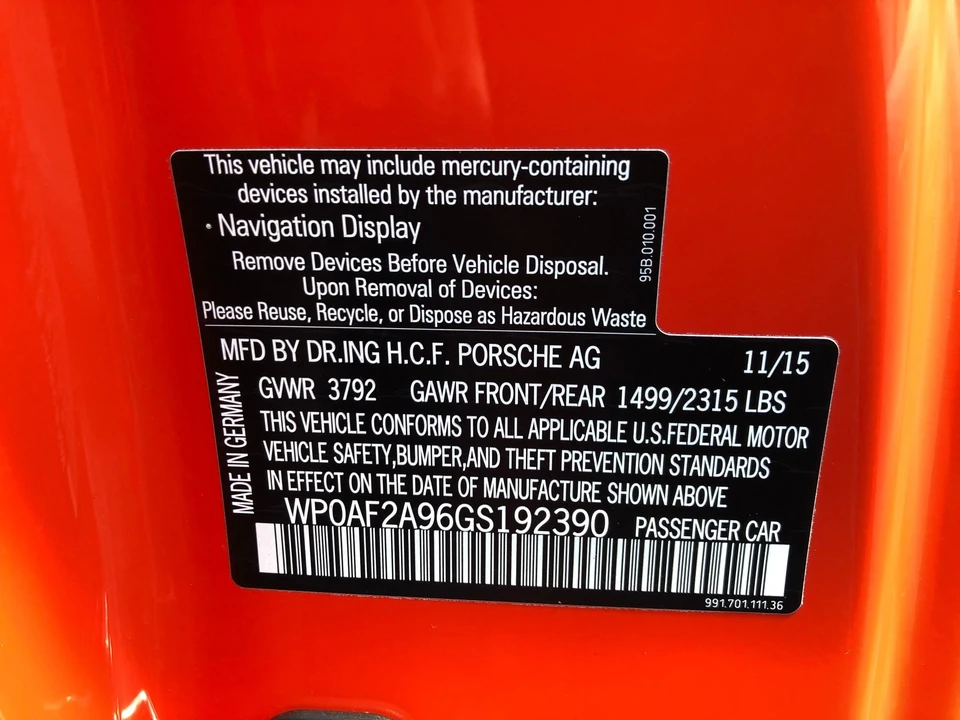 2016 Porsche 991 GT3 RS - Image 22 of 23