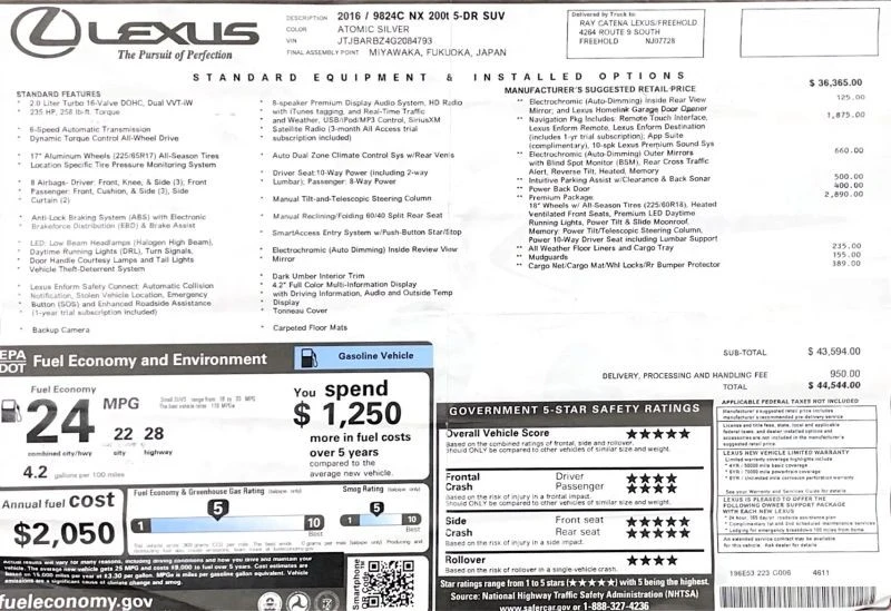 2016 Lexus NX 1st Gen - Image 7 of 12