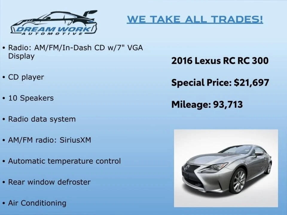 2016 Lexus RC - Image 2 of 20