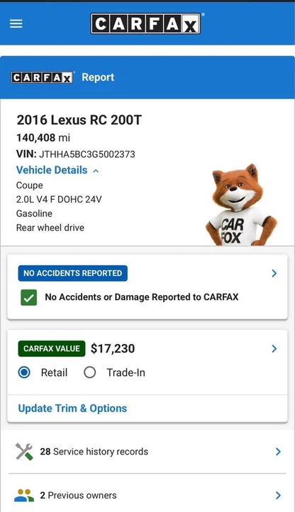 2016 Lexus RC - Image 2 of 10