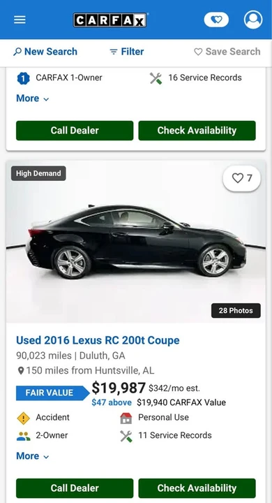2016 Lexus RC - Image 9 of 10