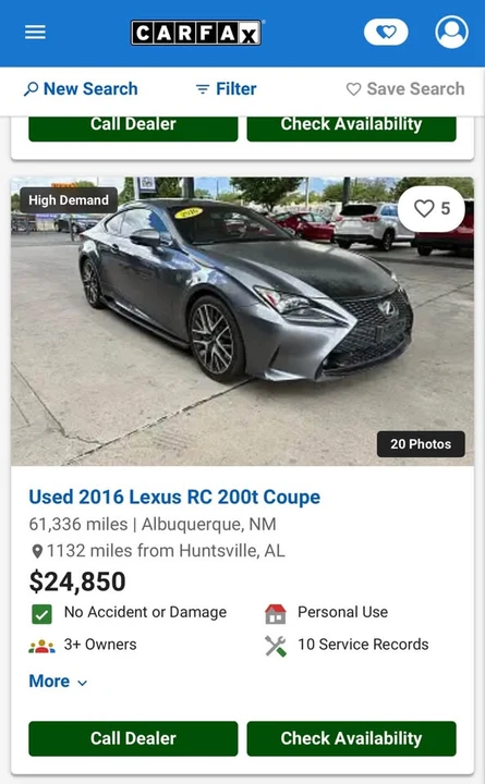 2016 Lexus RC - Image 4 of 10