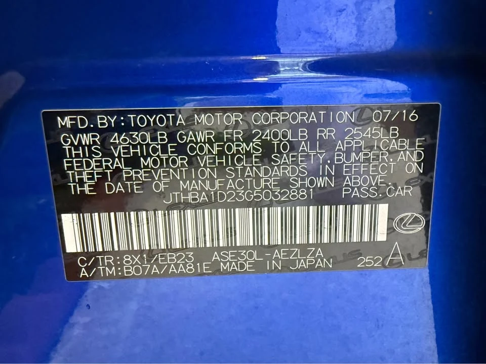 2016 Lexus IS 3rd Gen - Image 20 of 20