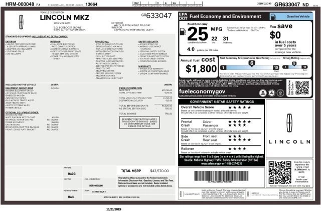 2016 Lincoln MKZ - Image 6 of 31