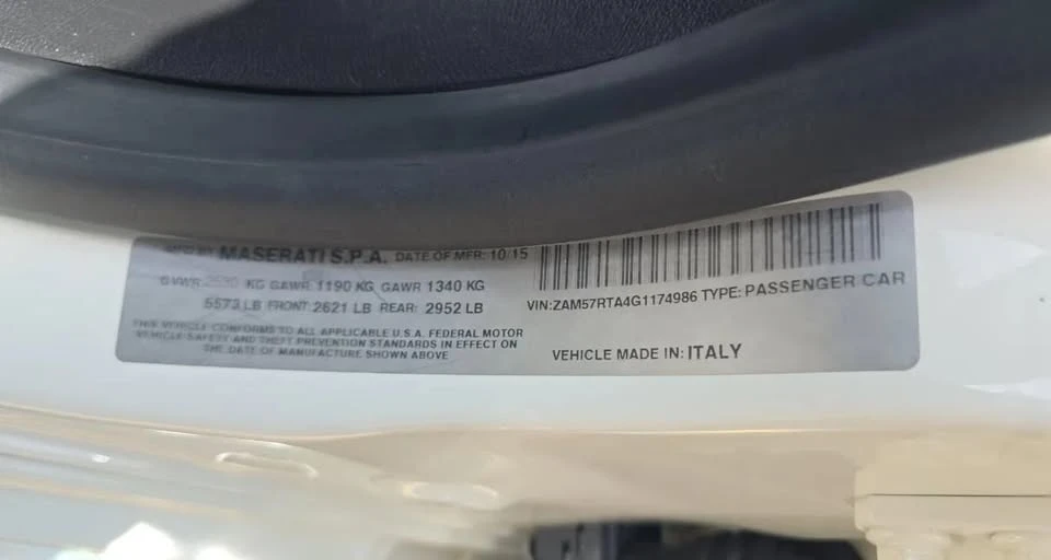 2016 Maserati Ghibli 3rd Gen - Image 19 of 20