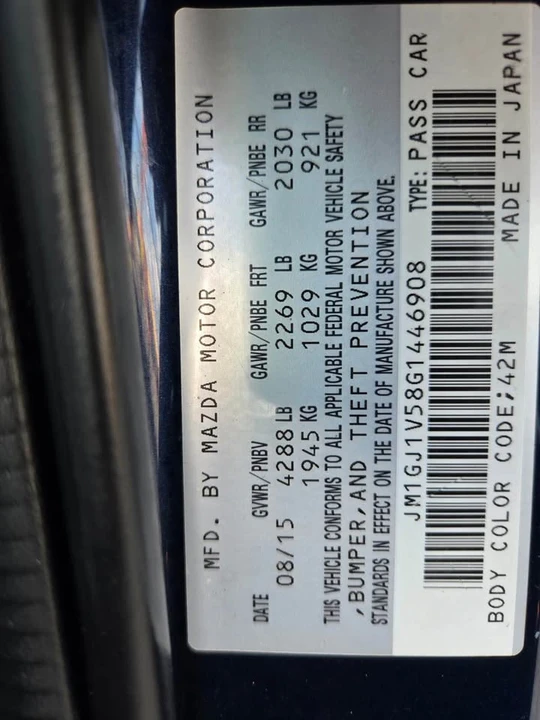 2016 Mazda Mazda 6 3rd Gen - Image 20 of 20