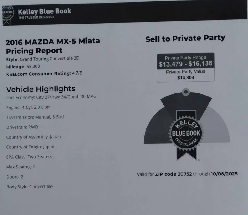 2016 Mazda ND MX-5 Miata - Image 7 of 8