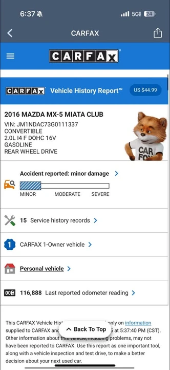 2016 Mazda ND MX-5 Miata - Image 14 of 14