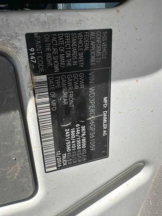2016 Mercedes-Benz NCV3 Sprinter - Image 12 of 12