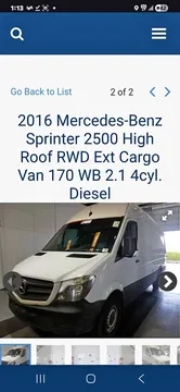 2016 Mercedes-Benz Sprinter 2500 Cargo High Roof w/170" WB Van 3D