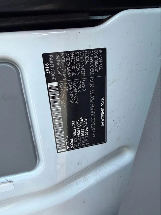 2016 Mercedes-Benz NCV3 Sprinter - Image 14 of 15