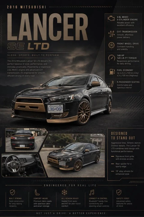 2016 Mitsubishi Lancer 9th Gen - Image 10 of 11