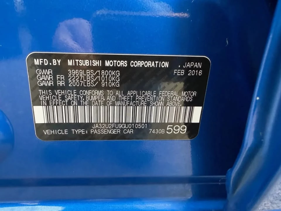 2016 Mitsubishi Lancer 9th Gen - Image 9 of 10