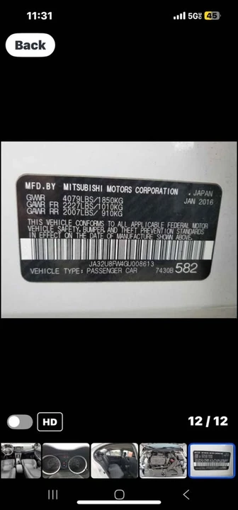 2016 Mitsubishi Lancer 10th Gen - Image 8 of 11