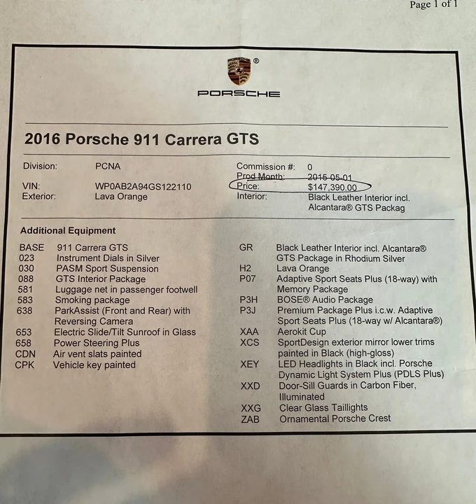 2016 Porsche 991 Carrera GTS - Image 9 of 16