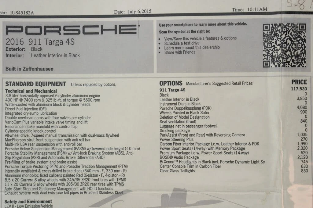 2016 Porsche 991 Targa 4 & 4S - Image 24 of 31