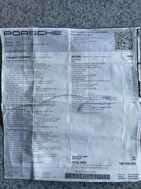2016 Porsche 991 GT3 RS - Image 16 of 16