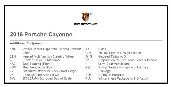 2016 Porsche 958 Cayenne - Image 2 of 8